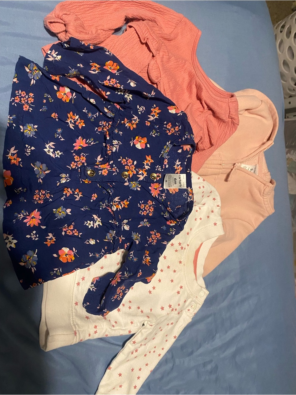The Children's Place Coral Pink Ruffle Baby Top